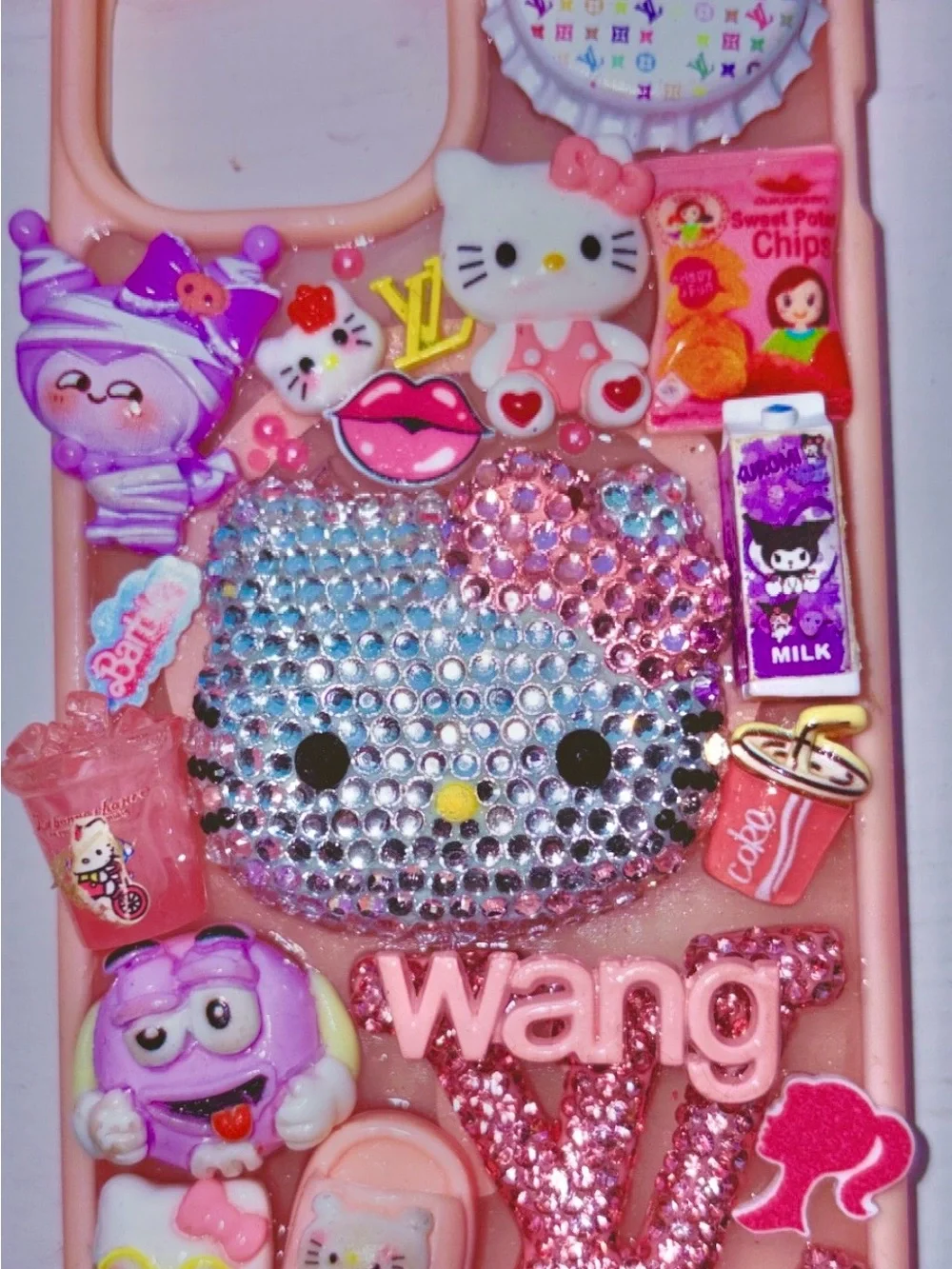 Hello Kitty Yellow Popcorn & Candy Phone Charm Case